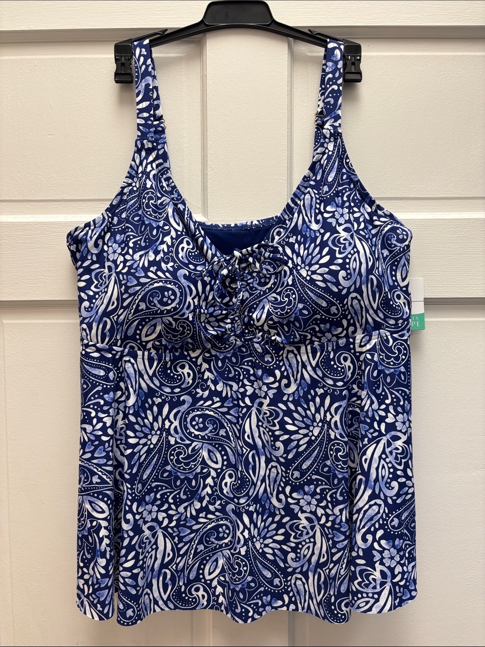 NEW Sunsets Escape Marin Underwire Tankini Swim Top 970T Marina Print Indigo